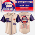 Goo Goo Dolls Summer 2026 Tour Baseball Jersey Goo Goo Dolls Merch Present For Rock Band Fans - Loomnari