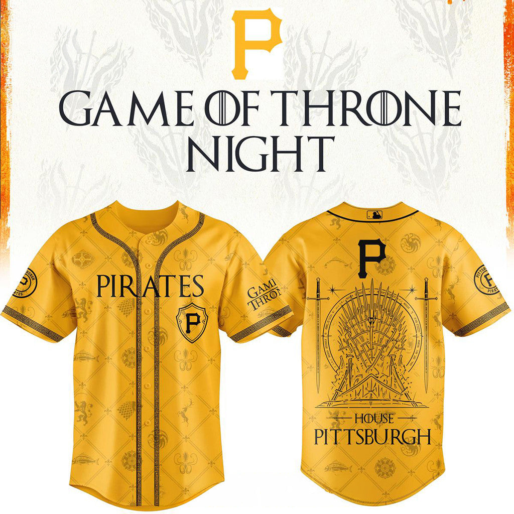 Pittsburgh Pirates X House Of The Dragons 2026 GOT Night Baseball Jersey Pirates Merch Fan Gift - Loomnari