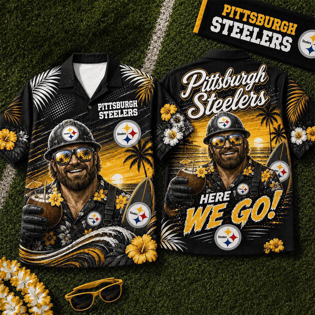Pittsburgh Steelers 2026 Mascot Beach Vibes Summer Hawaiian Shirt Steelers Merch Gift For Fans - Loomnari