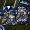 Dallas Cowboys 2026 Mascot Beach Vibes Summer Hawaiian Shirt Cowboys Merch Football Fan Gear - Loomnari
