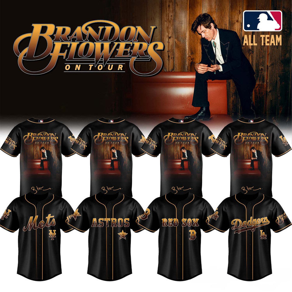 All Baseball Team X Brandon Flowers On Tour 2026 Signature Jersey Brandon Flowers Merch - Loomnari