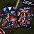 New England Patriots 2026 Mascot Beach Vibes Summer Hawaiian Shirt NE Patriots Merch Fan Gifts - Loomnari