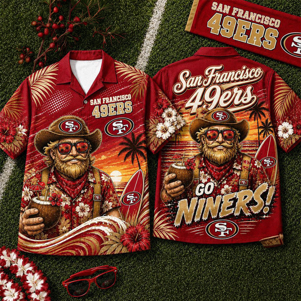 San Francisco 49ers 2026 Mascot Beach Vibes Summer Hawaiian Shirt SF 49ers Merch Gift For Dad - Loomnari