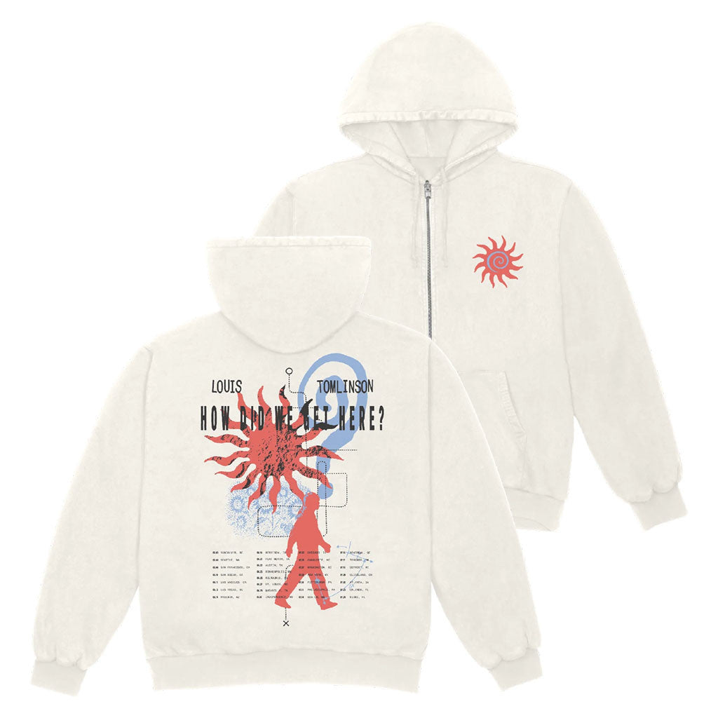 Louis Tomlinson Merch 2026 How Did We Get Here North America Tour Zip Hoodie Gift For Music Fan - Loomnari