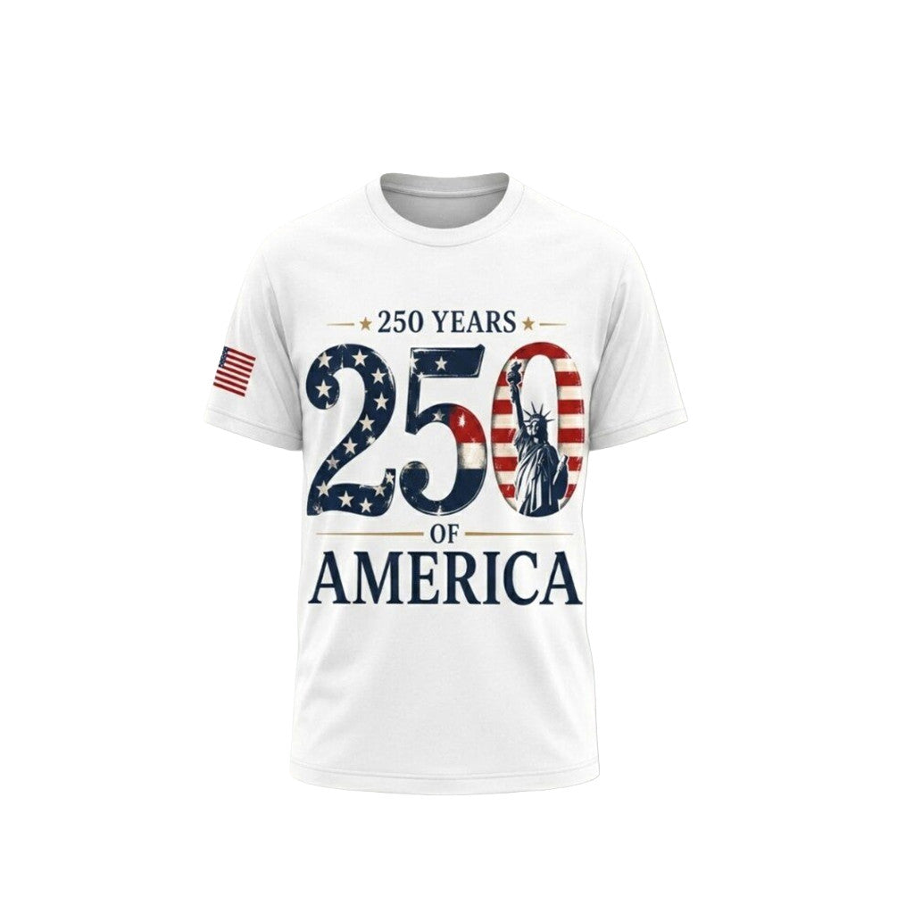 250 Years Of America Shirt USA Independence Day Apparel 2026 Patriotic Gift For Him - Loomnari