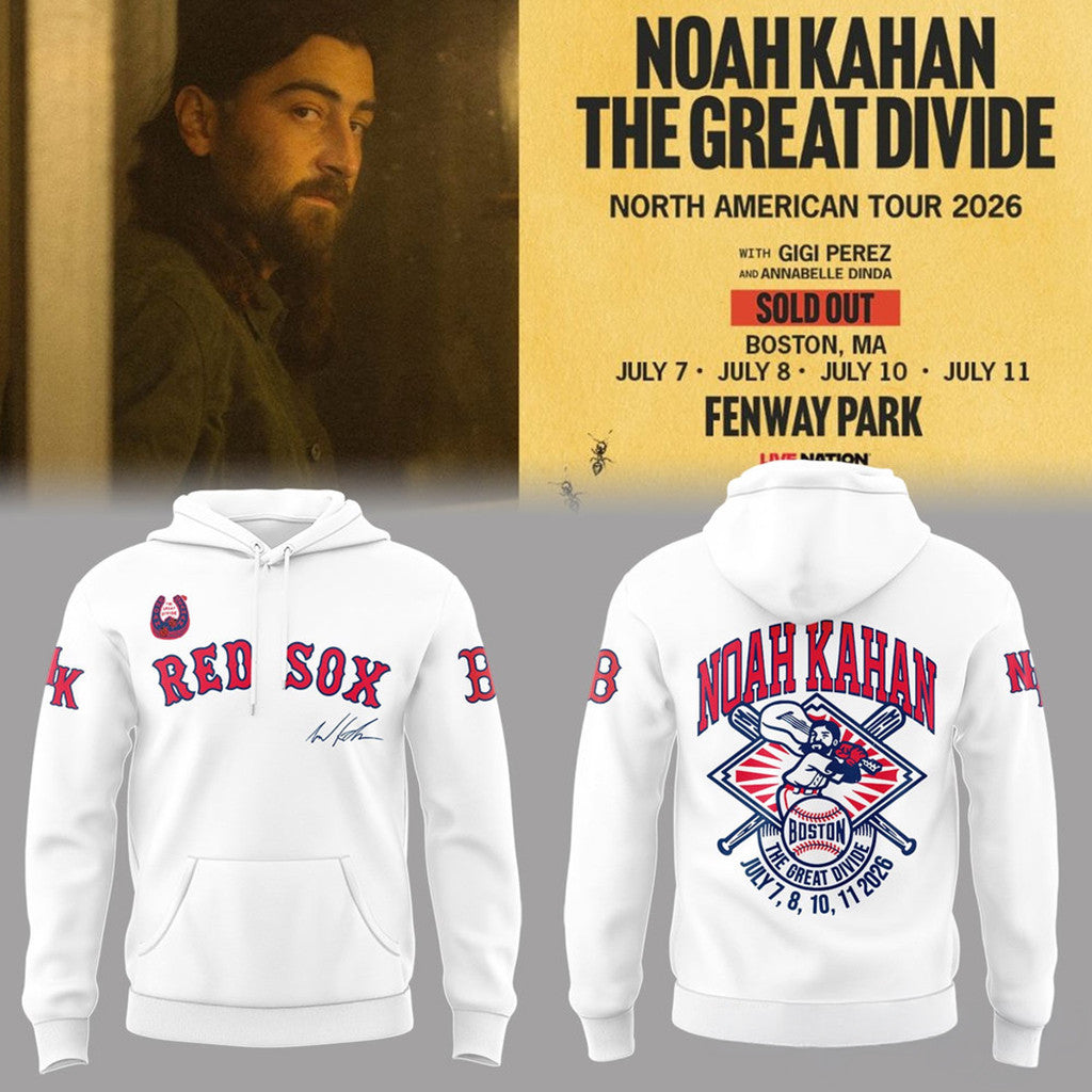 Boston Red Sox X Noah Kahan The Great Divide Tour 2026 At Fenway Park Hoodie Noah Kahan Merch - Loomnari