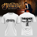Brandon Flowers On Tour 2026 Signature White T-Shirt Thrasher Shirt Brandon Flowers Merch - Loomnari