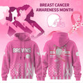 Cleveland Browns Breast Cancer Awareness Month Hoodie Cleveland Browns Merch Gift For Fans - Loomnari