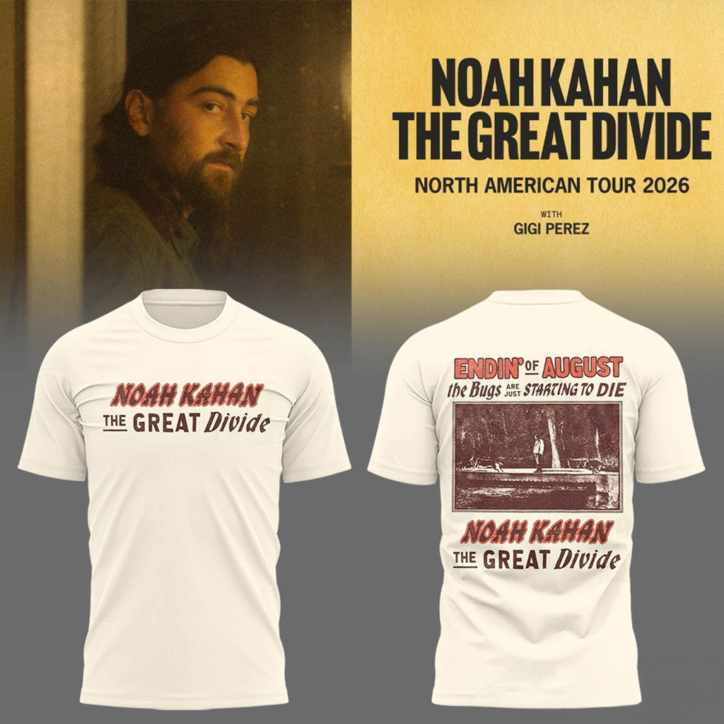 Noah Kahan The Great Divide Tour 2026 Merch The Bugs Are Just Starting To Die Shirt Fan Gifts - Loomnari