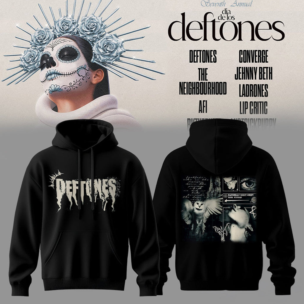 Dia De Los Deftones 2026 Black Hoodie Deftones Merch Cool Gift For Music Lovers - Loomnari
