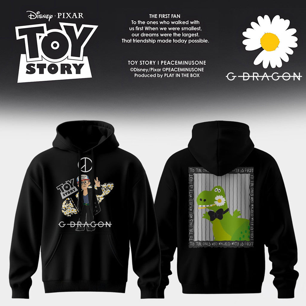 G-Dragon X Toy Story 5 Daisy Rex Artwork Hoodie 2026 G-Dragon Merch Daughter Gifts - Loomnari