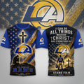 Los Angeles Rams 2026 Faith Family Football T-Shirt LA Rams Merch Best Gift For Christian - Loomnari