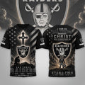 LV Raiders Faith Family Football T-Shirt Raiders Merch Christian Gifts For Football Fans - Loomnari