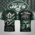 New York Jets 2026 Faith Family Football T-Shirt NY Jets Merch Christian Shirt Gift For Fans - Loomnari