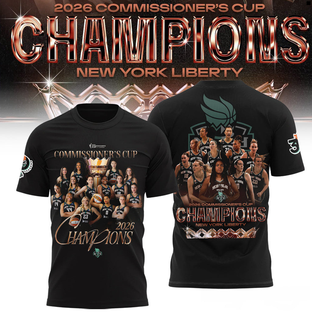 New York Liberty 2026 WNBA Commissioner's Cup Champions Shirt Liberty Merch Basketball Fan Gift - Loomnari