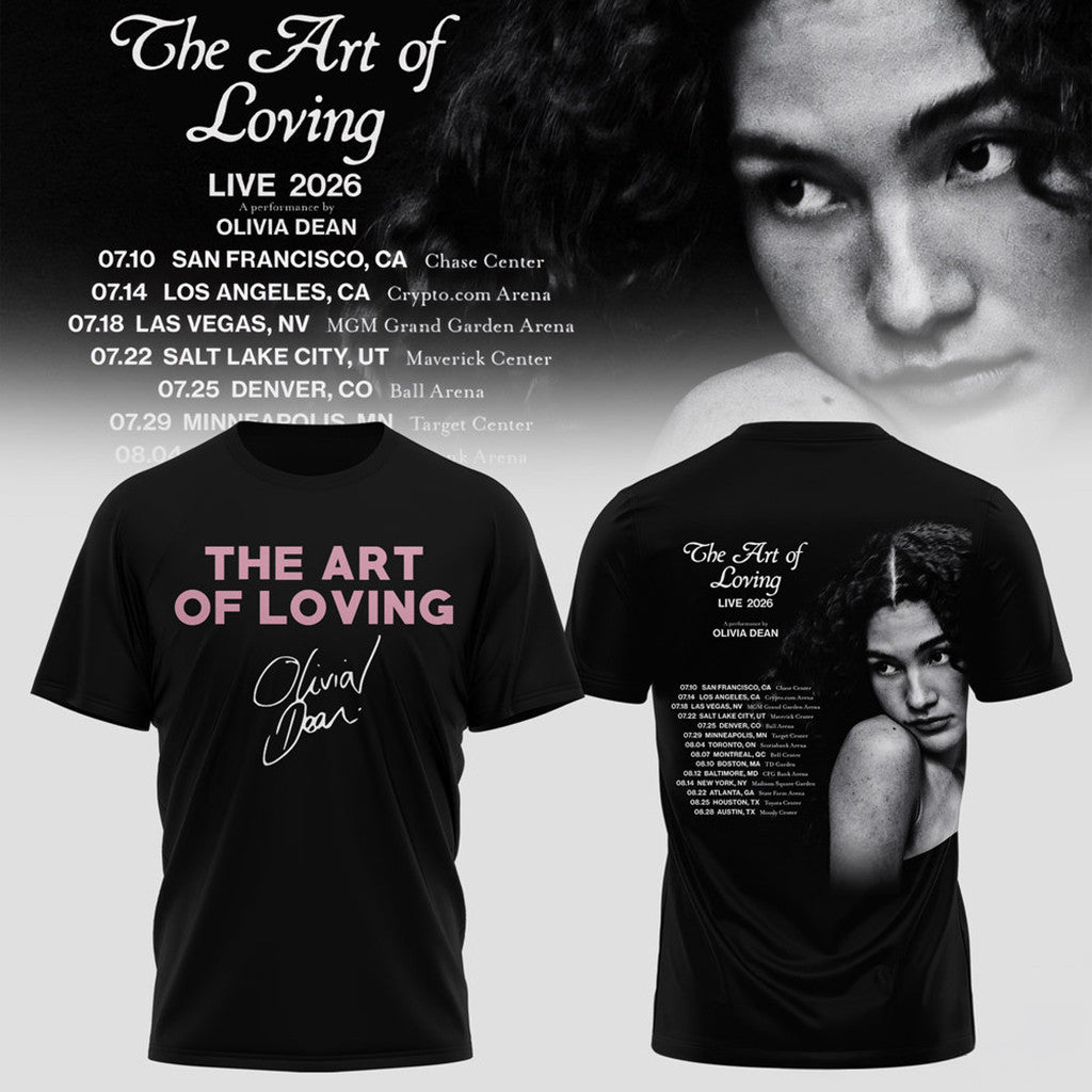 Olivia Dean Merch Tour The Art Of Loving 2026 T-Shirt Signed Best Gifts For Music Lovers - Loomnari