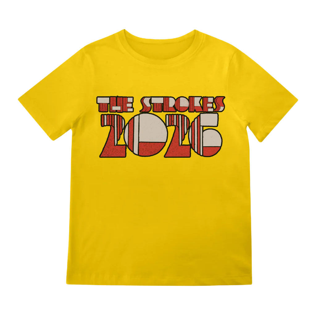 The Strokes Merch The Strokes 2026 Gold T-Shirt Presents For Rock Music Lovers - Loomnari