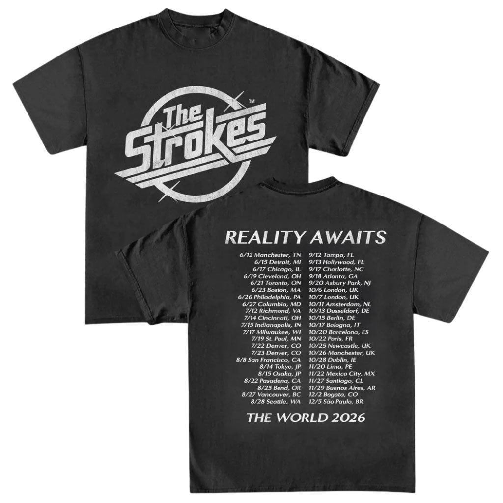 The Strokes Merch Reality Awaits 2026 Tour T-Shirt The Strokes Tour Merch Gift For Rock Fans - Loomnari