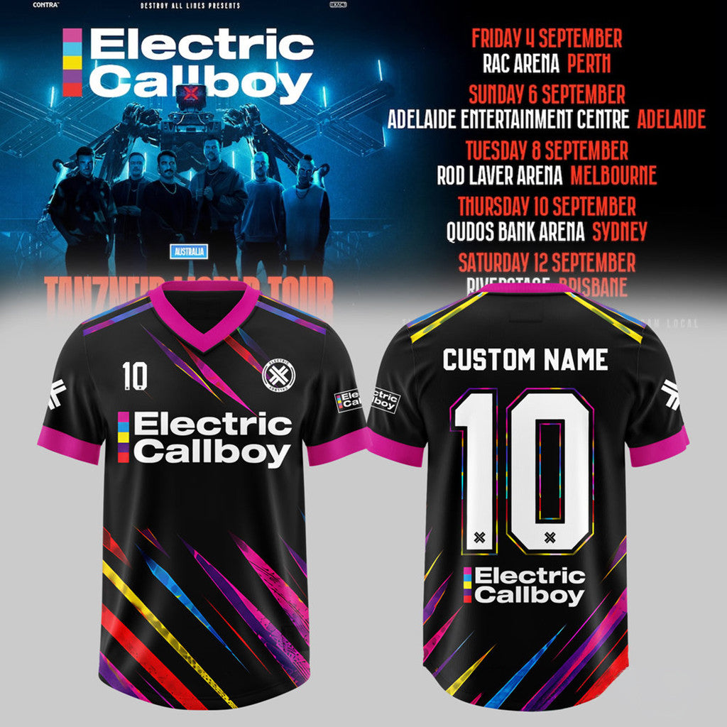 Personalized Electric Callboy TANZNEID World Tour 2026 Jersey Electric Callboy Merch Fan Gifts - Loomnari
