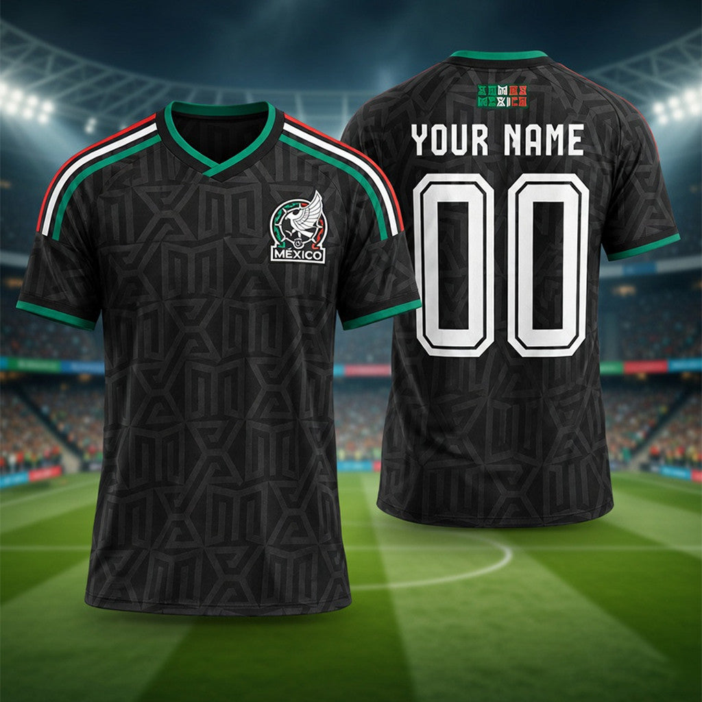 Personalized Mexico 2026 Third Black Football Jersey Shirt Unique Gifts For Husband - Loomnari