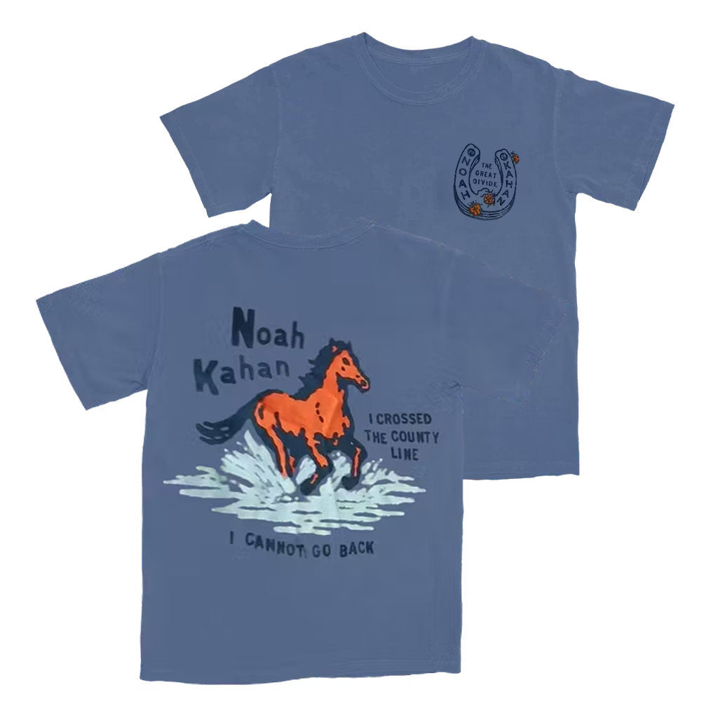 Noah Kahan Merch 2026 Noah Kahan The Great Divide County Line Horse T-Shirt Gift For Dad - Loomnari