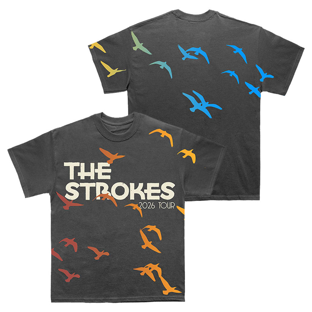 The Strokes Merch The Strokes Tour 2026 Birds T-Shirt Gift For Rock Band Fans - Loomnari