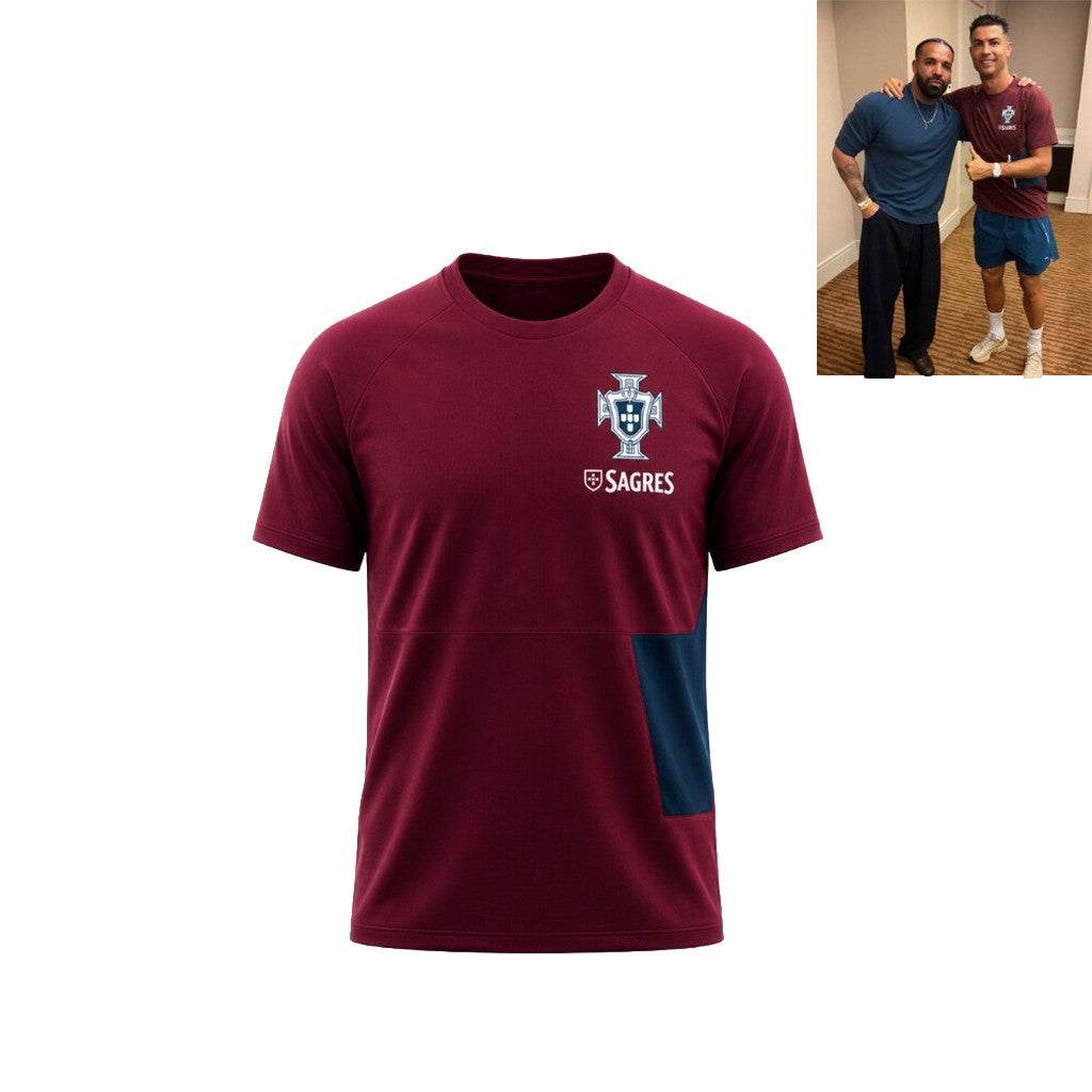 Cristiano Ronaldo Thanks Drake For Hosting Him In His Country Portugal Training Shirt Fan Merch - Loomnari