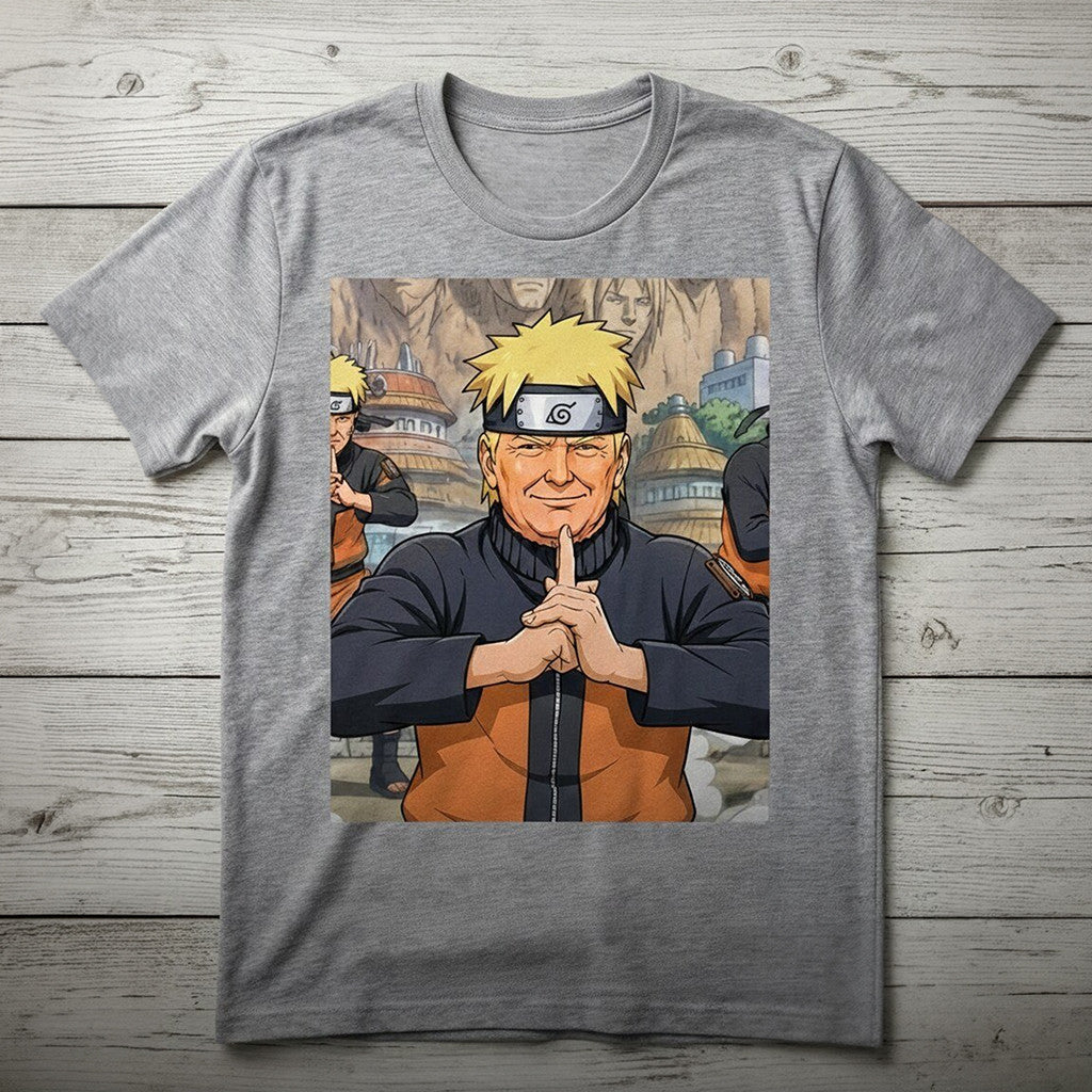 Donald Trump Naruto Cosplay Graphic T-Shirt Funny Meme Shirt Gift For Friends - Loomnari