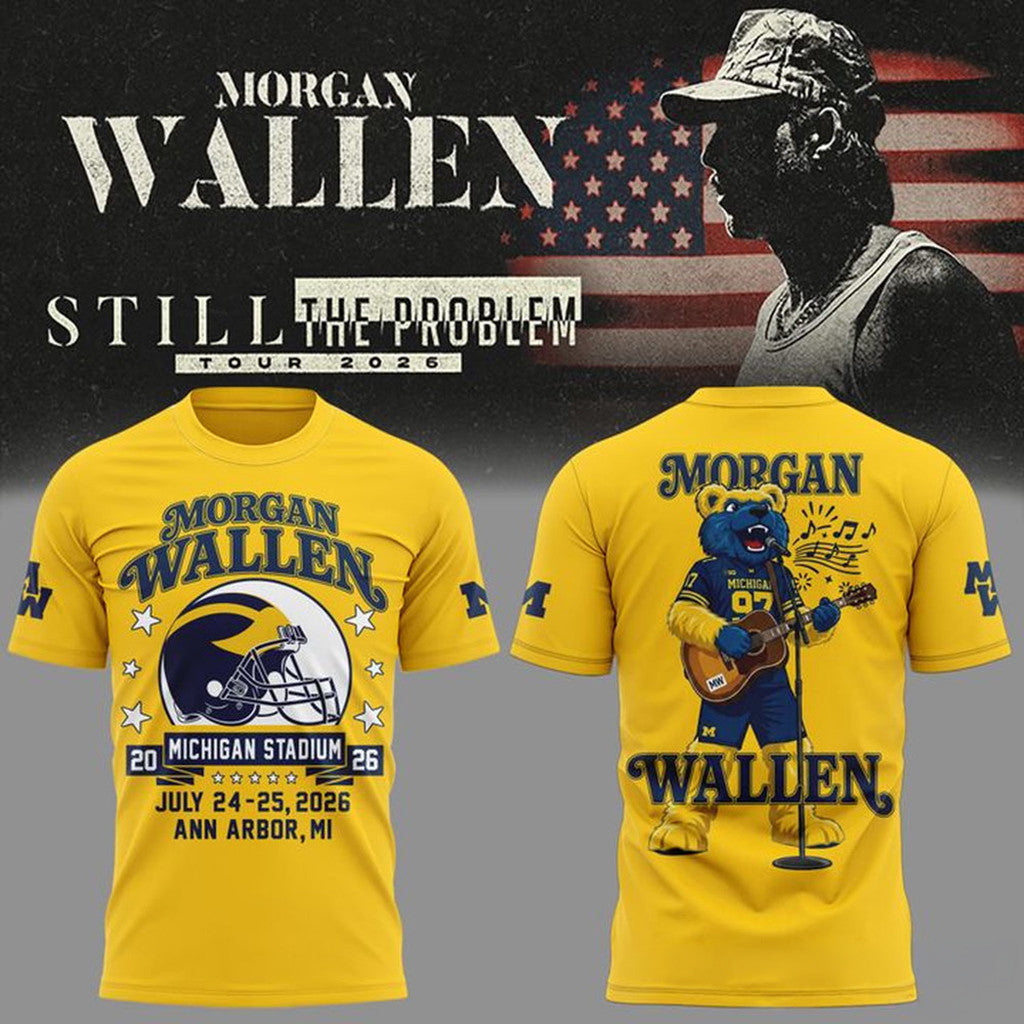 Morgan Wallen X Michigan Wolverines Still The Problem Tour 2026 T-Shirt Morgan Wallen Merch - Loomnari