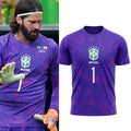 Alisson Becker Jersey Shirt Brazil World Cup 2026 #1 Goalkeeper Jersey Gift For Football Fans - Loomnari