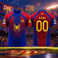 Personalized 2026 FC Barcelona X Spider Man Marvel Soccer Jersey Shirt Gift For Brothers - Loomnari