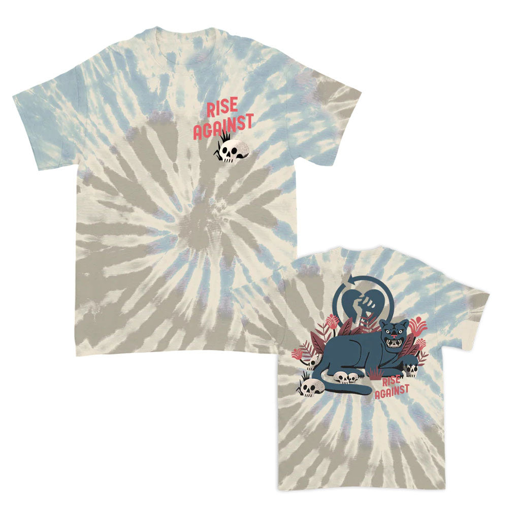Rise Against Merch 2026 Panther Tie Dye T-Shirt Rise Against Shirt Birthday Gift For Husband - Loomnari