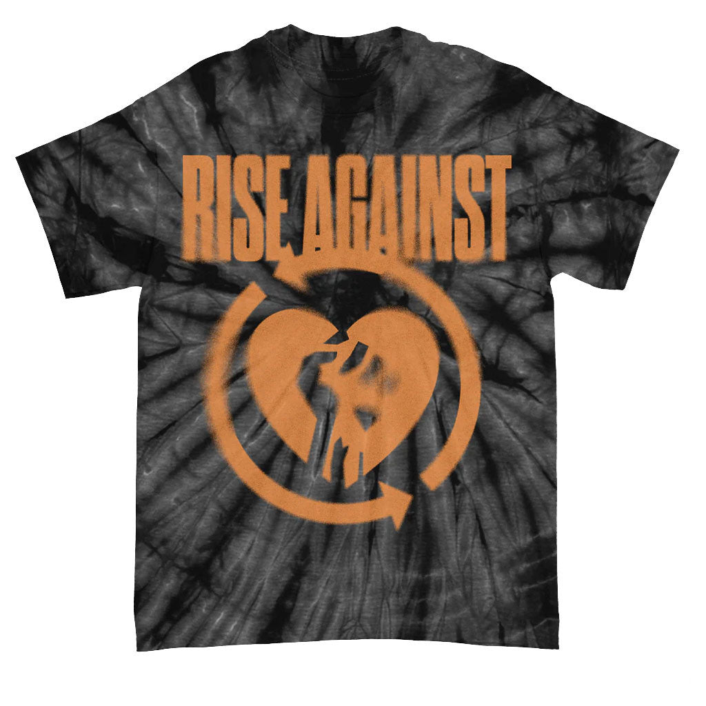 Rise Against Merch 2026 Blurred HeartFist Tie Dye T-Shirt Cool Gifts For Rock Lovers - Loomnari
