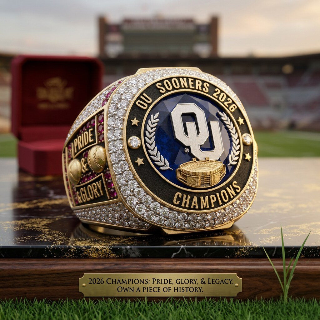 Oklahoma Sooners 2026 Men's College World Series Championship Ring Sooners Merch Fan Gifts - Loomnari