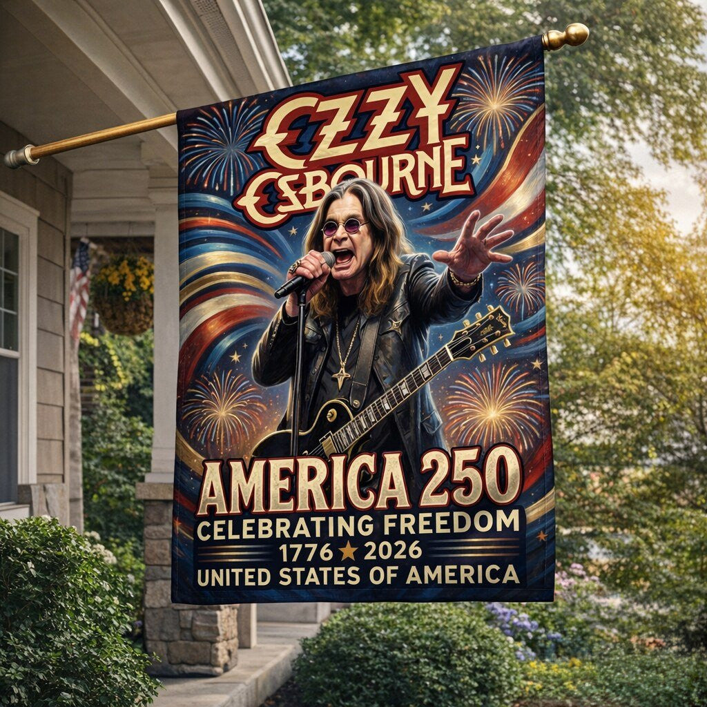 Ozzy Osbourne Rock Icon America 250 Years Of Freedom Commemorative Flag Home Decor Ideas - Loomnari