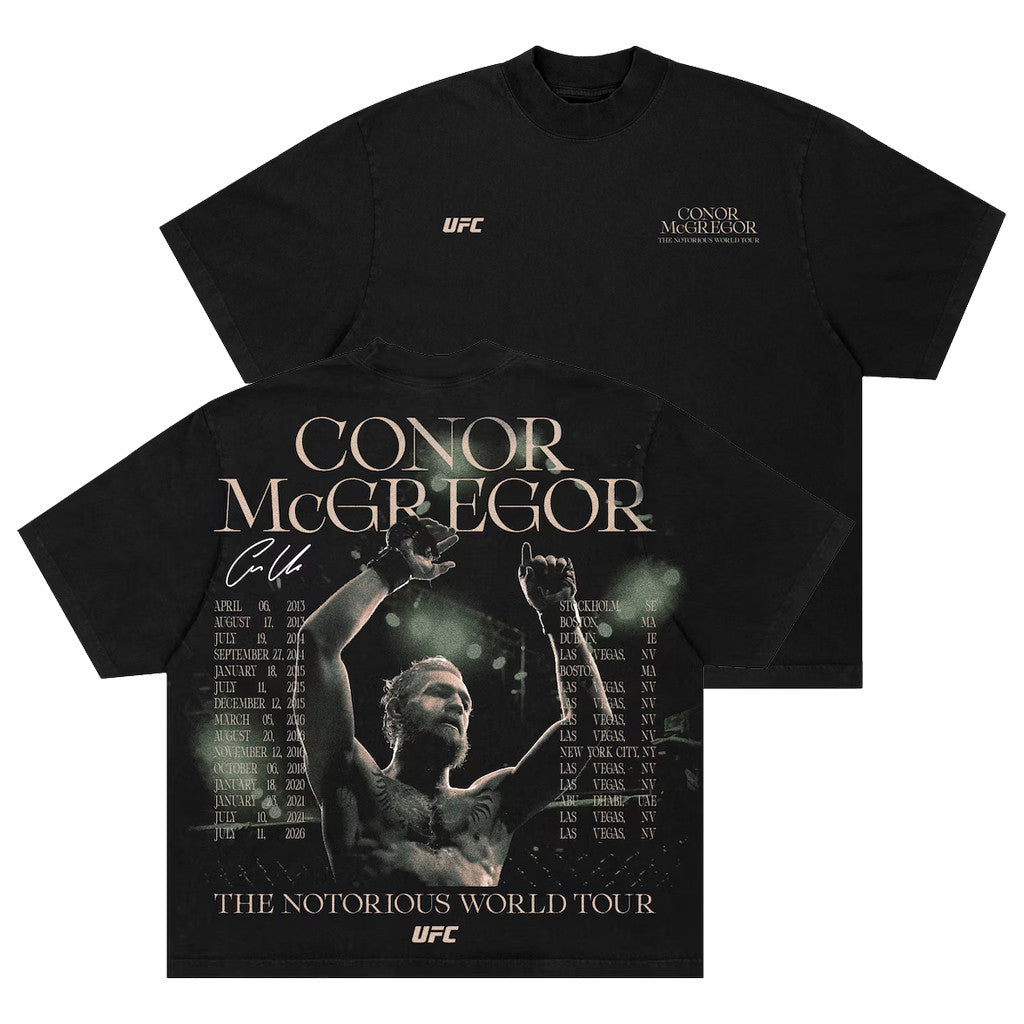 UFC Merch 2026 Conor McGregor World Tour T-Shirt The Notorious World Tour Merch Gift For Him - Loomnari