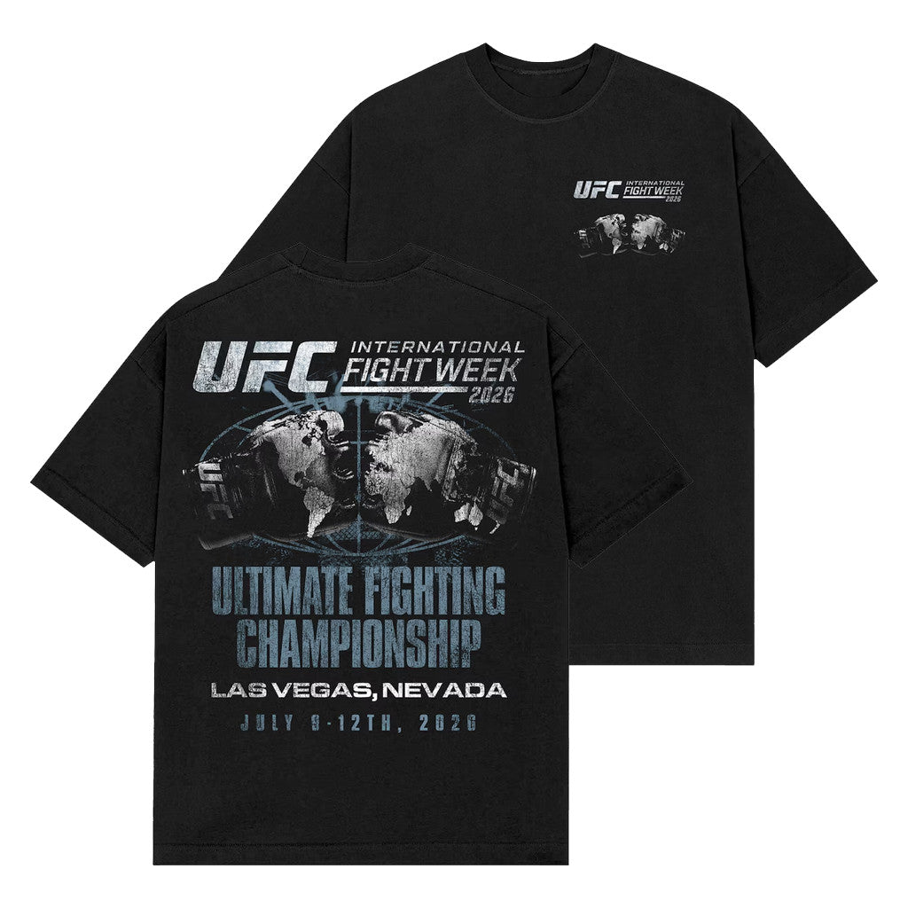 UFC Merch 2026 UFC International Fight Week Touch Gloves T-Shirt Black Gift For Men - Loomnari