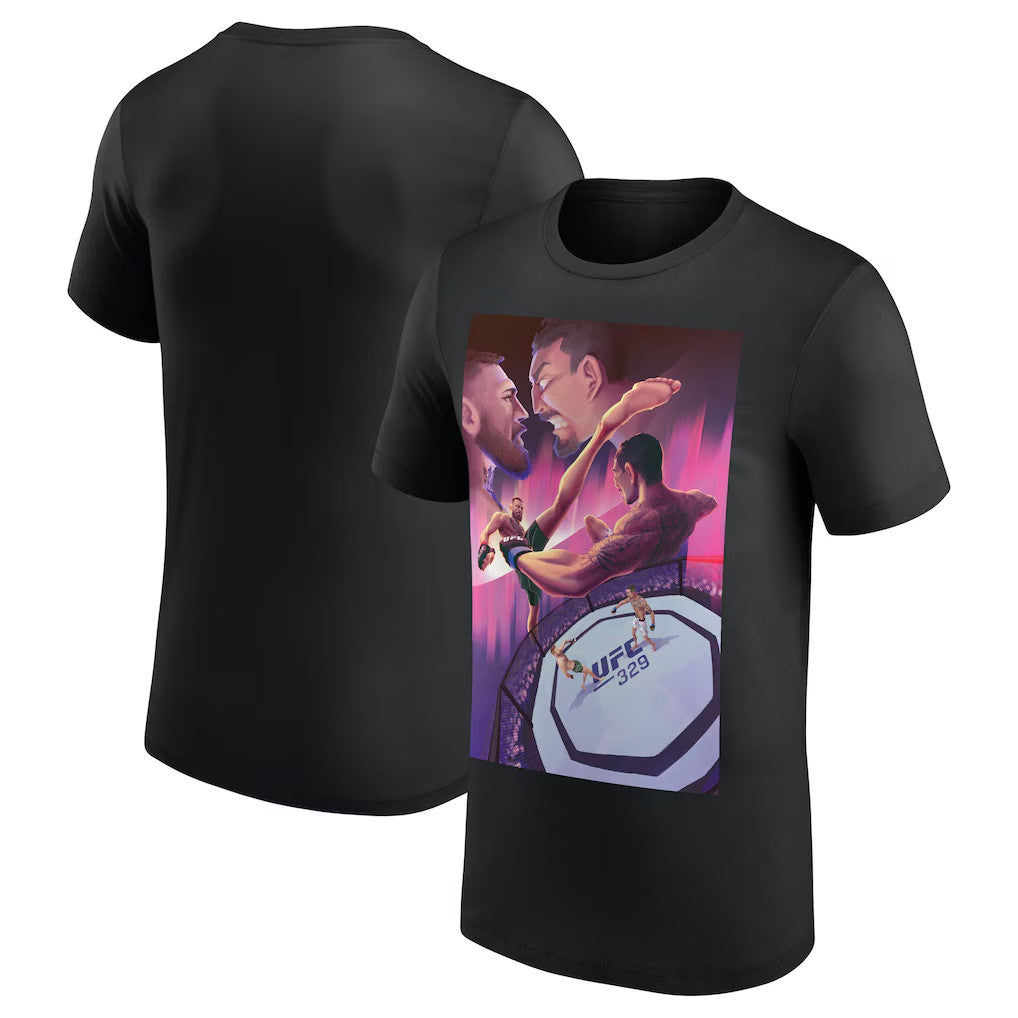 UFC Merch 2026 UFC 329 Artist Series T-Shirt - Black McGregor Vs Holloway Shirt Gift For Fans - Loomnari
