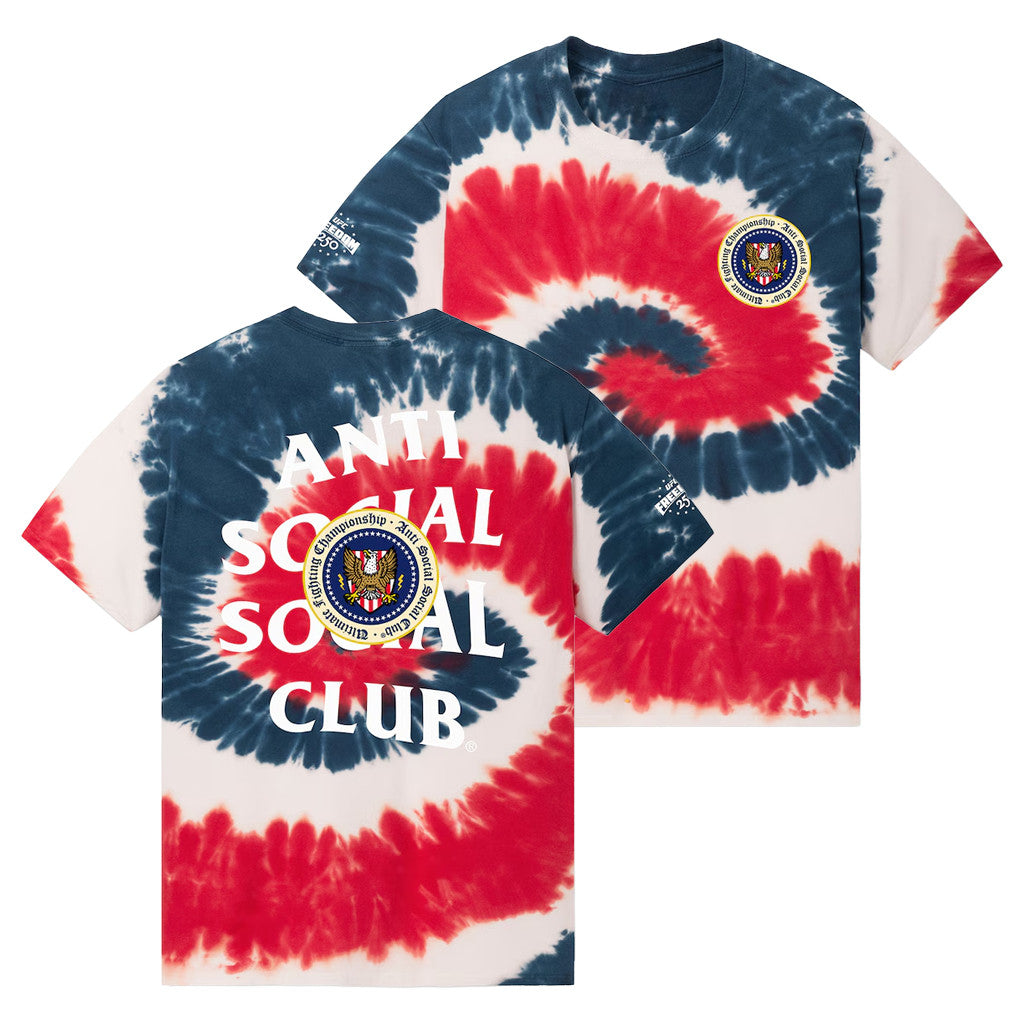 UFC Merch 2026 ASSC Americana Feat UFC Freedom 250 Red Tie-Dye Seal T-Shirt Gifts For Him - Loomnari