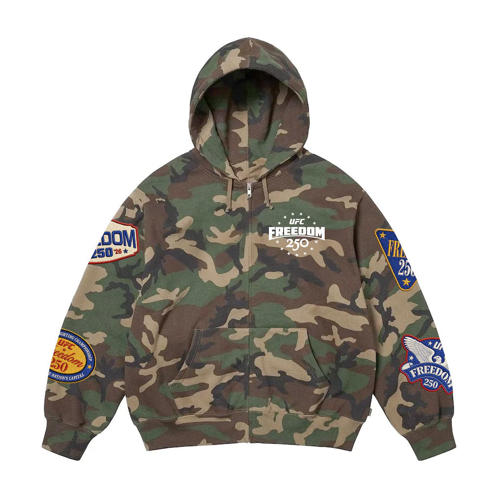 UFC Merch 2026 UFC Freedom 250 Full Hoodie Camo UFC White House Merch Gift For Boyfriend - Loomnari