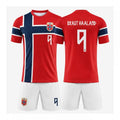 Erling Braut Haaland Jersey Shirt Shorts Set #9 Norway National Team Home Jersey WC 2026 Merch - Loomnari