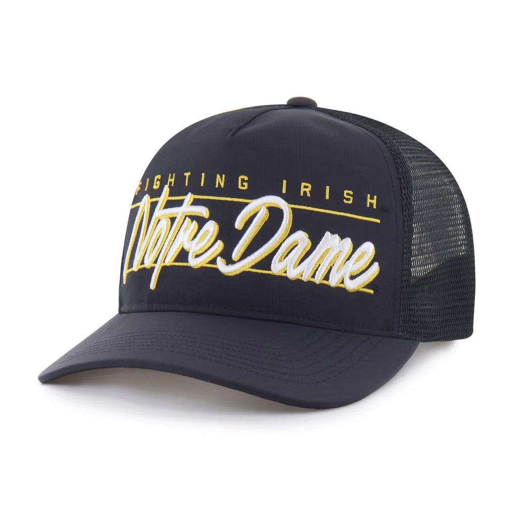 Notre Dame Merch 2026 47 Notre Dame Fighting Irish Trucker Hat Embroidered Fan Gear Navy - Loomnari