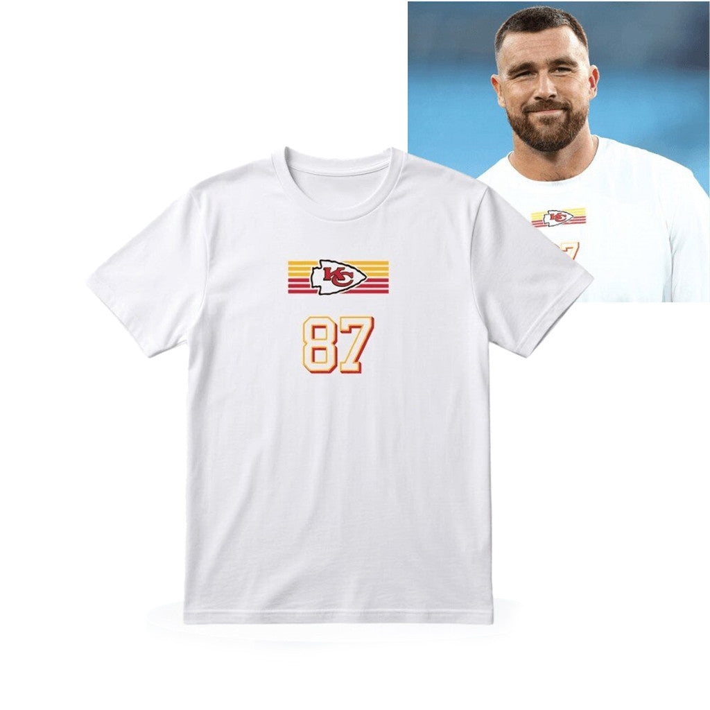 Travis Kelce 87 Kansas City Chiefs Vintage Retro T-Shirt Chiefs Merch Gifts For Football Fan - Loomnari