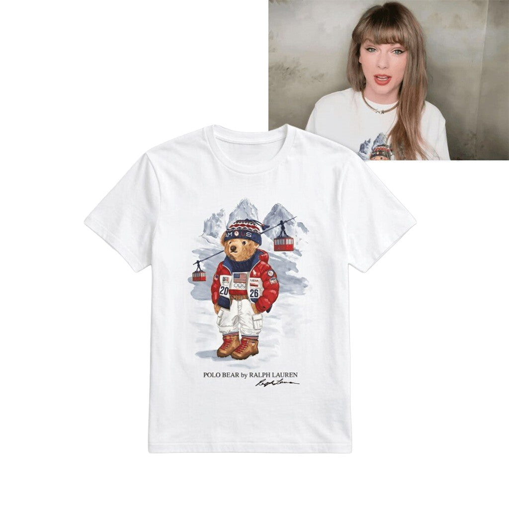 TS Ralph Lauren Polo Bear Team USA Shirt Swifties Merch Gifts For Fans - Loomnari