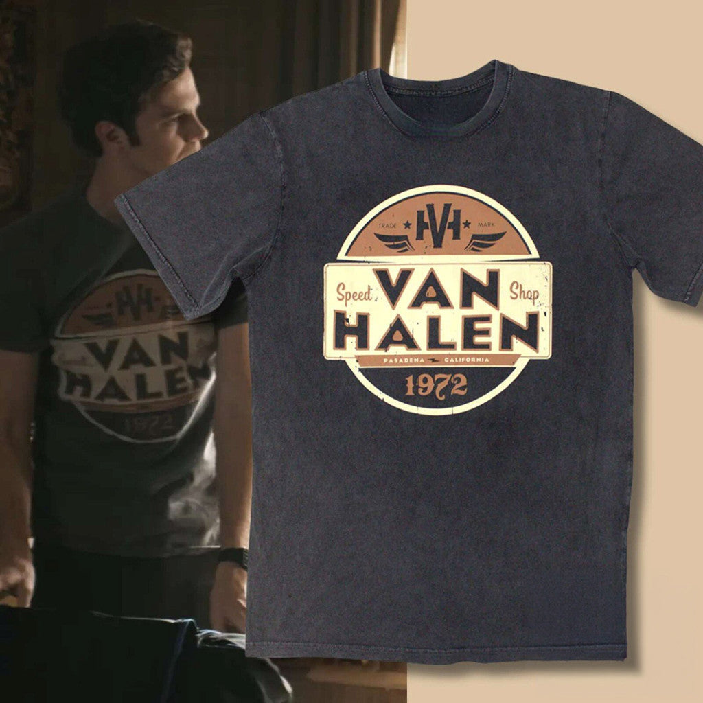 Hughie Campbell Van Halen Speed Shop 1972 T-Shirt In The Boys Season 1 Ep 3 Clothing For Fans - Loomnari