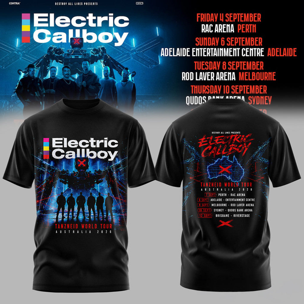 Electric Callboy TANZNEID World Tour 2026 T-Shirt Electric Callboy Merch Band Fan Gifts - Loomnari