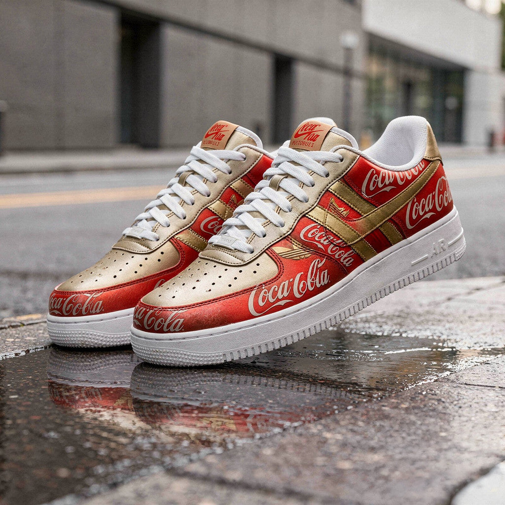 Coca Cola Shoes Red And Gold Sneakers 2026 Birthday Ideas For Boyfriend - Loomnari