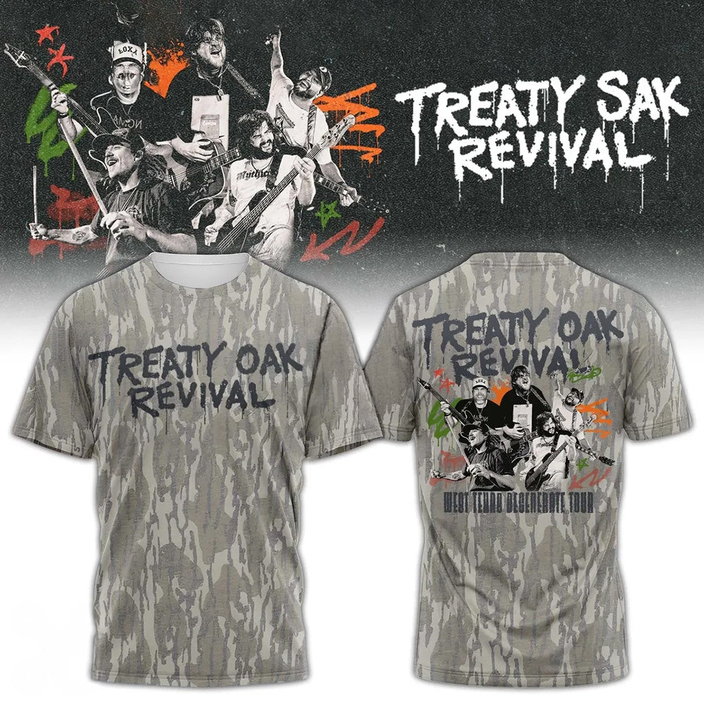 Treaty Oak Revival West Texas Degenerate Tour Camo T-Shirt Treaty Oak Revival Merch Him Gifts - Loomnari