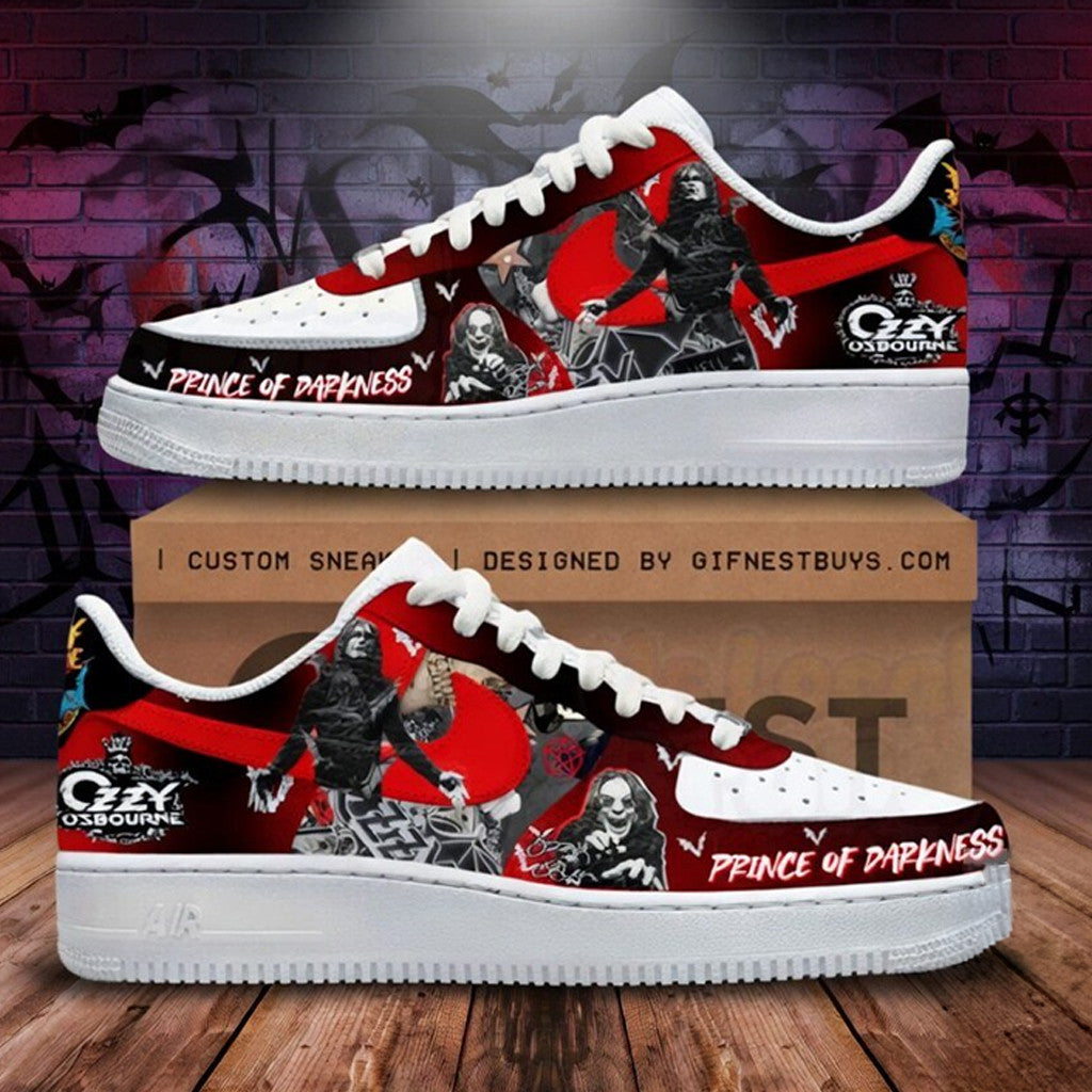 Ozzy Osbourne Final Tour Shoes Prince Of Darkness Sneakers Rock Star Tribute Merch Fan Gifts - Loomnari
