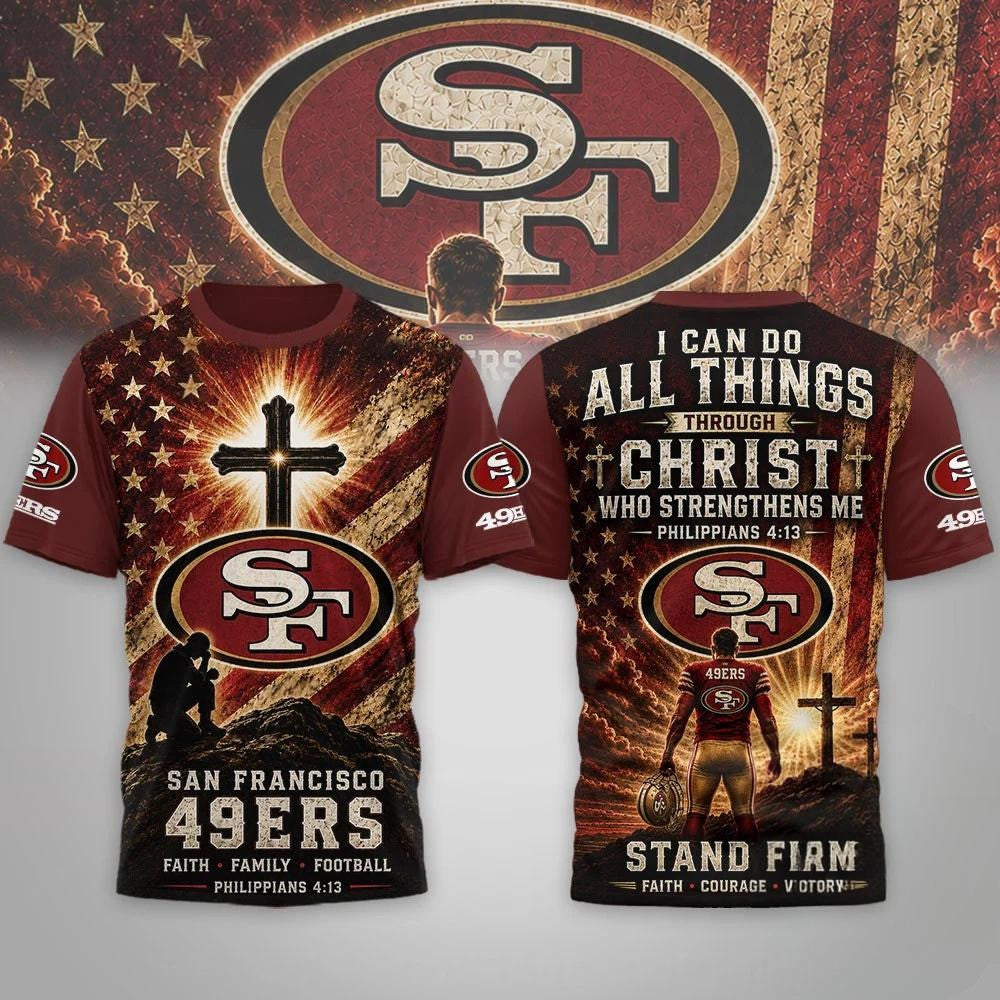 San Francisco 49ers Faith Family Football Shirt 49ers Merch Gifts For Football Fan - Loomnari